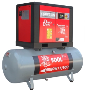 SCREW COMPRESSOR PROFI KOMPRESSOREN ARROW 7.5kW TANK