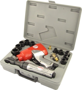 PNEUMATIC IMPACT WRENCH FACH 1/2" + ANGLE WRENCH + IMPACT SOCKETS