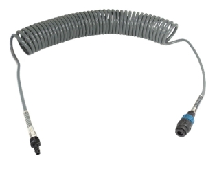  AIR HOSE SPIRAL PU 8X5MM 10M SAFE QUICK COUPLING 