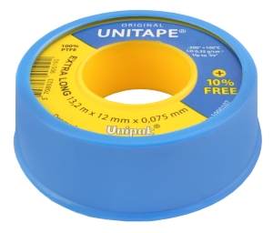 TEFLON TAPE UNITAPE 13.2M X 12MM X 0.075MM