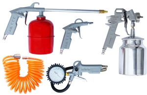AIR TOOLS KIT WITH SUCTION SPRAY GUN 