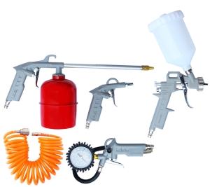 AIR TOOLS KIT WITH GRAVITY SPRAY GUN