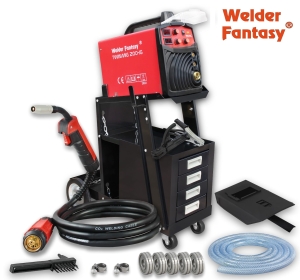 SEMI-AUTOMATIC WELDING MACHINE TWINMIG 200 MIG/MAG/MMA WELDER FANTASY WELDING TROLLEY