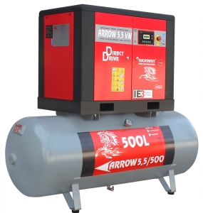 SCREW COMPRESSOR PROFI KOMPRESSOREN ARROW 5.5kW TANK