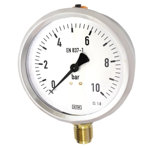  RADIAL PRESSURE GAUGE 1/2" 100MM 10BAR GLYCERINE