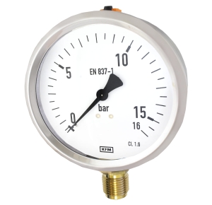  RADIAL PRESSURE GAUGE 1/2" 100MM 16BAR GLYCERINE