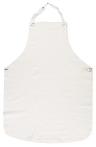 LEATHER WELDING PROTECTIVE APRON WHITE