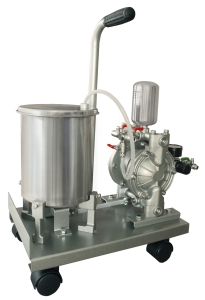 PNEUMATIC DIAPHRAGM PUMP STAINLESS STEEL TANK 4L.