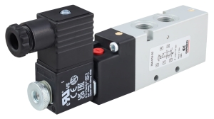 CAMOZZI SOLENOID VALVE MONOSTABLE 5/2 1/4" 24V AC/12V DC 