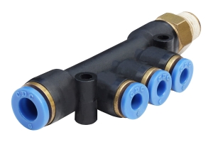 SPLITTER PUSH-IN COLLECTOR 6MM -  4MM - 1/8"EXT.