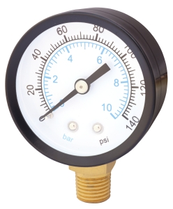 RADIAL PRESSURE GAUGE 1/4" 50MM