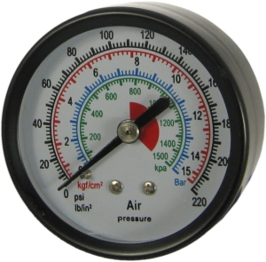 AXIAL PRESSURE GAUGE 1/8" 63MM