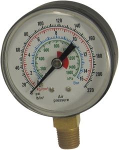 RADIAL PRESSURE GAUGE 1/4" 40MM